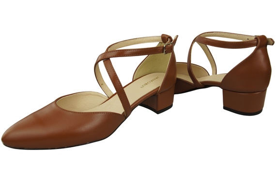 Women’s Leather Sandals with Straps Low Heel 223 ElitaBut