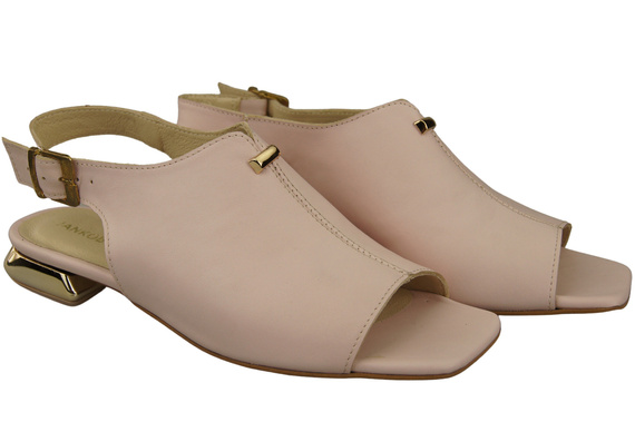 Comfortable Women's Shoes Sandals Flat Gold Heel Natural Leather 207 ElitaBut