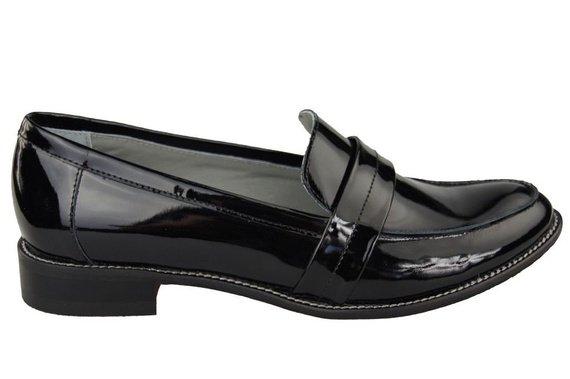 Shoes Women's loafers Natural leather lacquer 139 ElitaBut