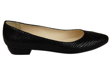 Women's shoes Pumps natural leather scales motif Black 928 ElitaBut