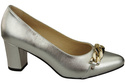 Classic Women's  Pumps Shoes made of Natural Leather with a Gold Decorative Chain 200 ElitaBut