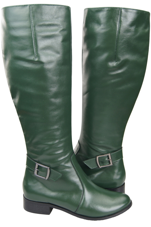 Women’s leather boots, lined officer boots, flat 225 ElitaBut