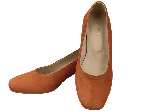 Comfortable Women's Shoes Pumps with Decorative Heel Natural Suede Leather 219 From ElitaBut