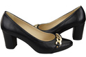 Classic Women's  Pumps Shoes made of Natural Leather with a Gold Decorative Chain 200 ElitaBut