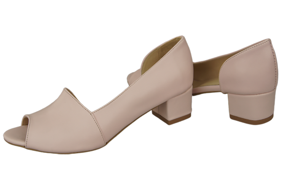 Obuwie Damskie Sandały Róż Pudrowy Skóra Naturalna 147 ElitaBut