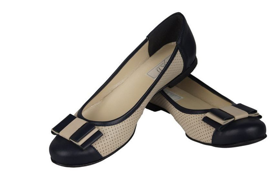 Women's Shoes Ballerinas Openwork Natural Leather 718 ElitaBut