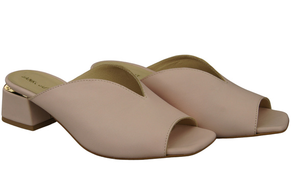 Women's Shoes High-Heeled Flip-Flops Natural Leather 210 ElitaBut