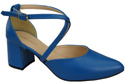 Elegant Leather Sandals with Open Sides on a Stable Heel 218 ElitaBut
