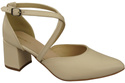 Elegant Leather Sandals with Open Sides on a Stable Heel 218 ElitaBut