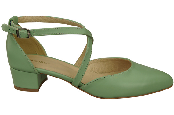 Women’s Leather Sandals with Straps Low Heel 223 ElitaBut