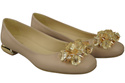 Women's Pumps with Crystals Flat Natural Leather 216 ElitaBut