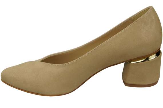 Wyjątkowe Buty Damskie Cappuccino Jasne z Naturalnej Skóry Poczuj Luksus na Swoich Stopach 191 ElitaBut