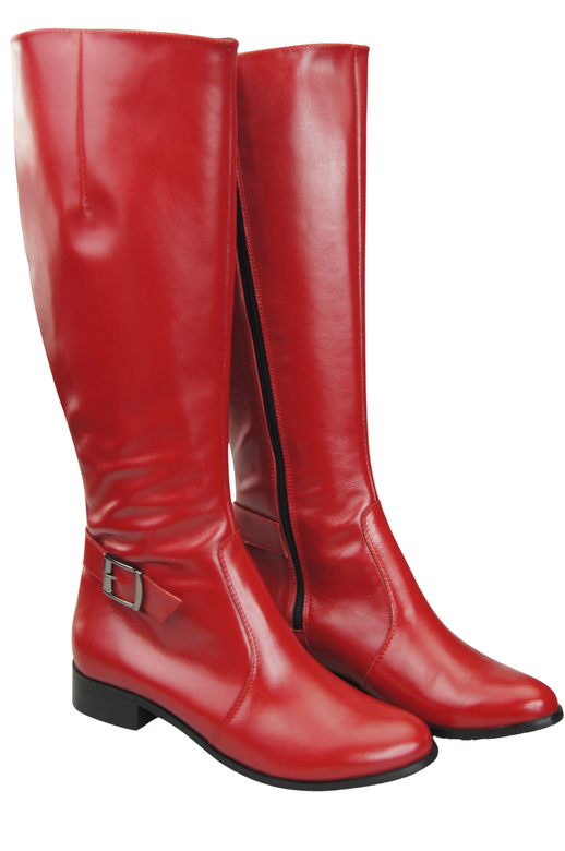 Women’s leather boots, lined officer boots, flat 225 ElitaBut