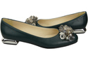 Women's Pumps with Crystals Flat Natural Leather 216 ElitaBut