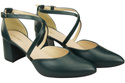 Elegant Leather Sandals with Open Sides on a Stable Heel 218 ElitaBut