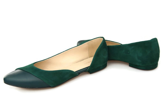 Obuwie Damskie Baleriny Czarne skóra naturalna Zamszowa 131 ElitaBut