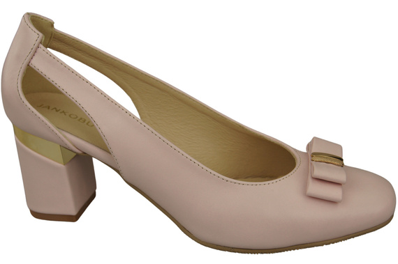 Shoes Women's pumps in Natural Leather with Decorative Heel 199 ElitaBut