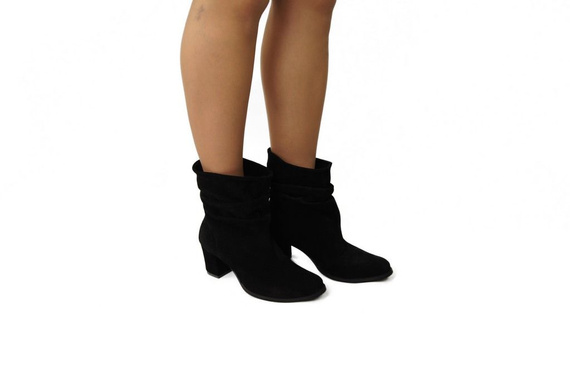 Obuwie Damskie Botki skóra naturalna Czarne 986 ElitaBut