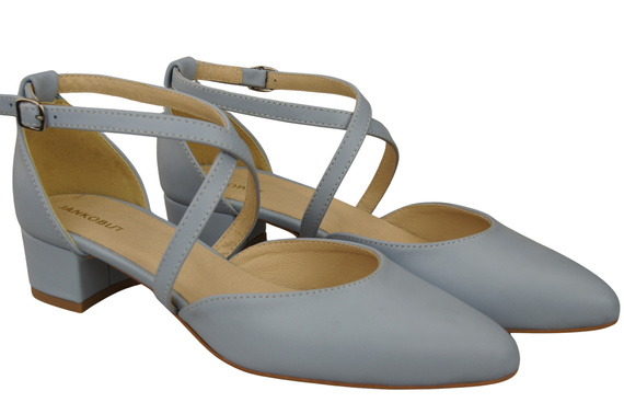 Women’s Leather Sandals with Straps Low Heel 223 ElitaBut