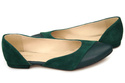 Obuwie Damskie Baleriny Malachitowe skóra naturalna Zamszowa 146 ElitaBut