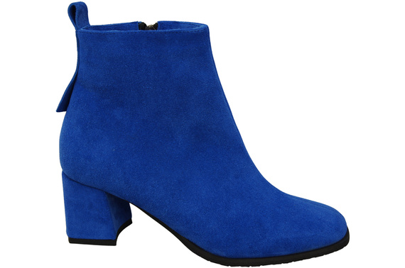 Women’s ankle boots in genuine suede leather, stable block heel, with zipper – 224 ElitaBut