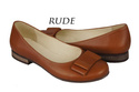 Obuwie Baleriny Damskie Skóra Naturalna Rude 702 ElitaBut