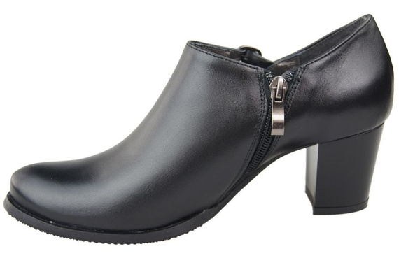 Obuwie Botki Damskie Skóra Naturalna Czarne 109 ElitaBut