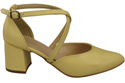 Elegant Leather Sandals with Open Sides on a Stable Heel 218 ElitaBut