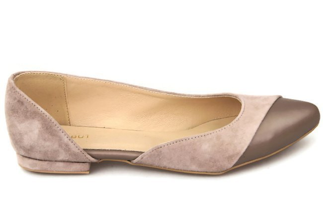 Obuwie Damskie Baleriny Czarne skóra naturalna Zamszowa 131 ElitaBut