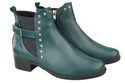 Obuwie Botki  Damskie Wiosna/Jesień Skóra Naturalna Malachitowy 136 L ElitaBut