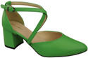 Elegant Leather Sandals with Open Sides on a Stable Heel 218 ElitaBut