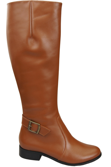 Women’s  leather boots, lined officer boots, flat 225 ElitaBut
