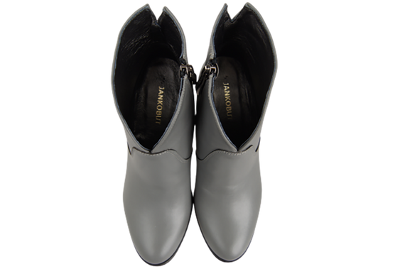 Obuwie Botki Damskie Popielate Wiosna/Jesień skóra naturalna 152 L ElitaBut