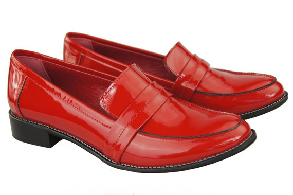 Shoes Women's loafers Natural leather lacquer 139 ElitaBut