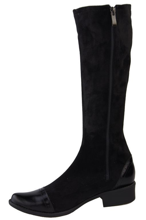 Obuwie Kozaki Damskie Oficerki z zamkiem rozciągliwy stecz 477 ElitaBut