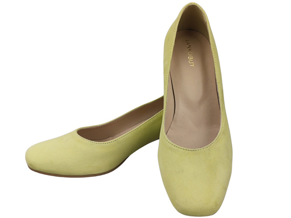 Comfortable Women's Shoes Pumps with Decorative Heel Natural Suede Leather 219 From ElitaBut