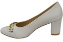 Classic Women's  Pumps Shoes made of Natural Leather with a Gold Decorative Chain 200 ElitaBut