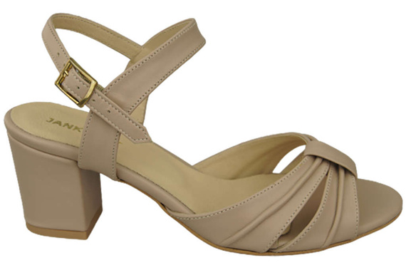 Obuwie Damskie Sandały Cappuccino Lico Skóra Naturalna 168 ElitaBut