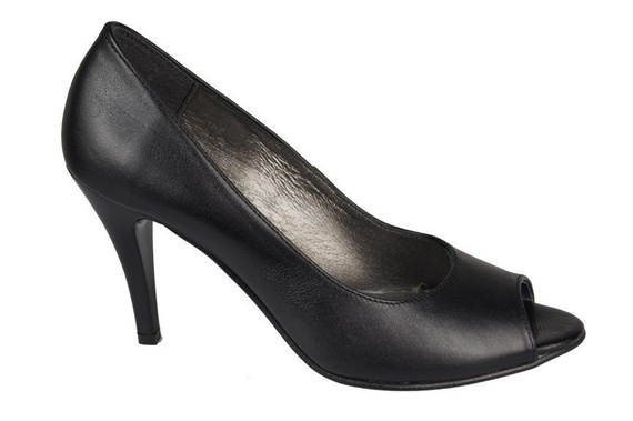 Obuwie Damskie Czółenka skóra naturalna Czarne 774 ElitaBut