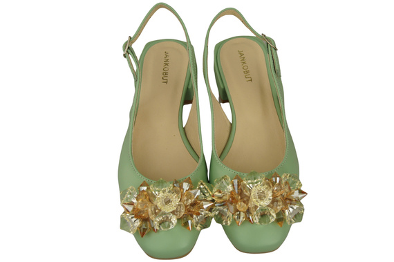 Women's Shoes Sandals with Crystals Natural Leather 215 ElitaBut