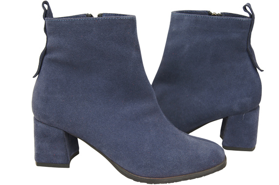 Women’s ankle boots in genuine suede leather, stable block heel, with zipper – 224 ElitaBut