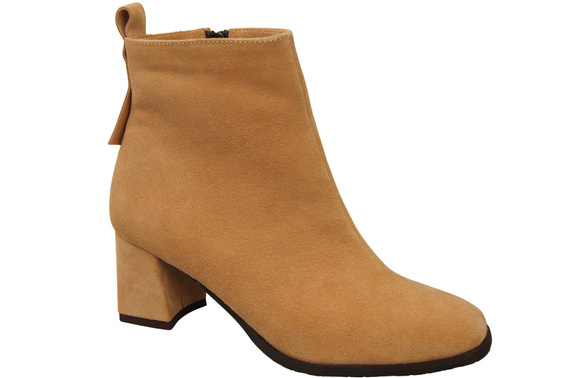 Women’s ankle boots in genuine suede leather, stable block heel, with zipper – 224 ElitaBut