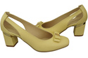 Shoes Women's pumps in Natural Leather with Decorative Heel 199 ElitaBut