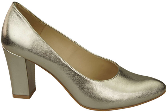 Obuwie Damskie Czółenka Złote Skóra naturalna 170 ElitaBut