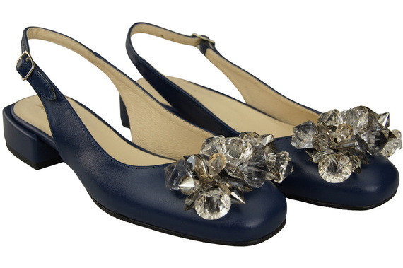 Women's Shoes Sandals with Crystals Natural Leather 215 ElitaBut