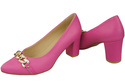 Classic Women's  Pumps Shoes made of Natural Leather with a Gold Decorative Chain 200 ElitaBut