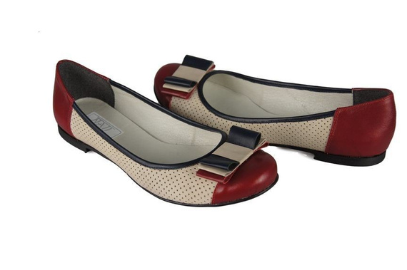 Women's Shoes Ballerinas Openwork Natural Leather 718 ElitaBut