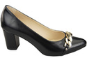 Classic Women's  Pumps Shoes made of Natural Leather with a Gold Decorative Chain 200 ElitaBut