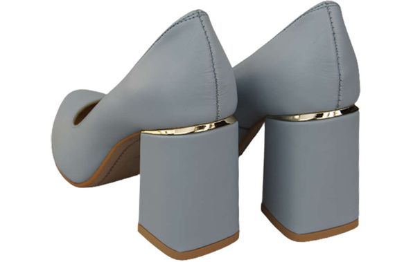 Obuwie Damskie Czółenka Jasny Błękit Skóra naturalna 179 ElitaBut