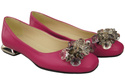 Women's Pumps with Crystals Flat Natural Leather 216 ElitaBut